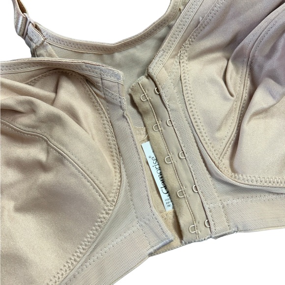 GLAMORISE womens tan wirefree front closure style CN783 unpadded bra NWOT - Picture 2 of 9